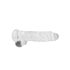 REALROCK - průhledné realistické dildo - průhledné (22 cm)