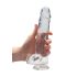REALROCK - průhledné realistické dildo - průhledné (22 cm)