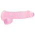 REALROCK - realistický průhledný dildo - růžový (15 cm)
