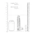 RealRock - realistické dildo - průhledné - 15 cm