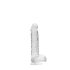 REALROCK - průsvitné realistické dildo - čiré (15 cm)