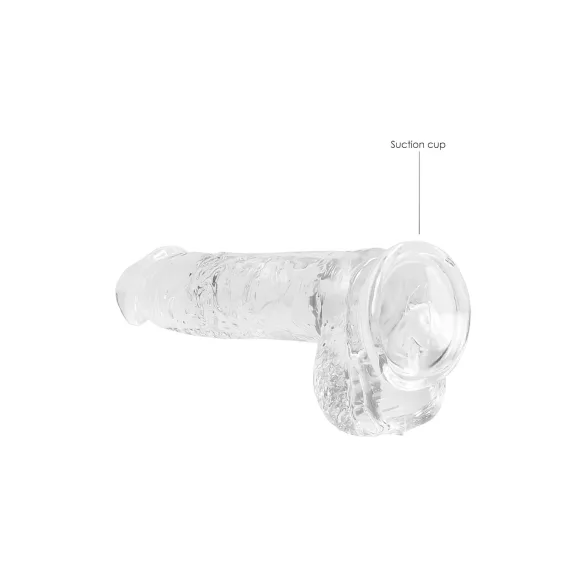 RealRock - realistické dildo - průhledné - 15 cm