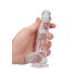 REALROCK - průsvitné realistické dildo - čiré (15 cm)
