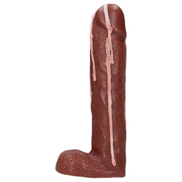 Dicky Cum - mýdlo ve tvaru penisu s varlaty - hnědé (250g)