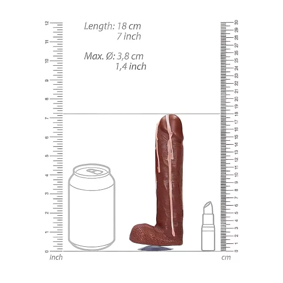 Dicky Cum - mýdlo penis s varlaty - hnědá 250g