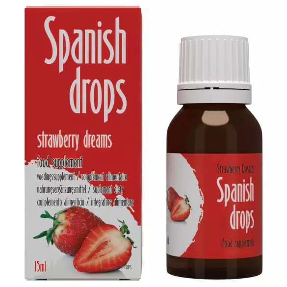 Cobeco Spanish Drops - afrodiziakální kapky - jahoda - 15 ml