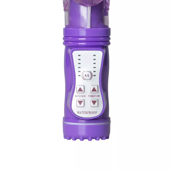 Easytoys - rotační a přirážecí vibrátor motýl - fialový