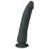 Easytoys - přísavkový 100% silikonový dildo (21 cm) - černý