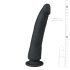 Easytoys - přísavkový 100% silikonový dildo (21 cm) - černý