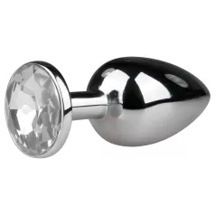 EasyToys - kovový anální kolík (stříbrno-bílý)