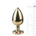 Easytoys Kovový anální kolík No.8 se srdcovou základnou - zlatá-růžová (3,5 cm)