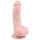 Easytoys - přísavkový dildo s varlaty (15 cm) - přírodní