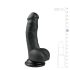Easytoys - černé dildo s přísavkou a varlaty (15 cm)