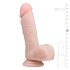 Easytoys - dildo s přísavkou a varlaty (17,5 cm) - přírodní