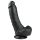 Easytoys - přísavkový dildo s varlaty (20 cm) - černý