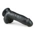 Easytoys - přísavkový dildo s varlaty (20 cm) - černý
