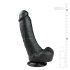Easytoys - přísavkový dildo s varlaty (20 cm) - černý