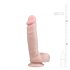 Easytoys - dildo s přísavkou a varlaty (22,5 cm) - přírodní