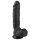 Easytoys - přísavkový dildo s varlaty (22,5 cm) - černý