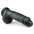 Easytoys - přísavkový dildo s varlaty (22,5 cm) - černý