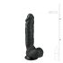 Easytoys - přísavkový dildo s varlaty (22,5 cm) - černý