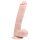 Easytoys - přísavkový realistický velký dildo s varlaty (26,5cm) - přírodní