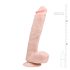 Easytoys - přísavkový realistický velký dildo s varlaty (26,5cm) - přírodní