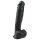 Easytoys - přísavkový, varlatý velký dildo (26,5 cm) - černý