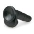 Easytoys - přísavkový, varlatý velký dildo (26,5 cm) - černý