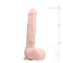Easytoys - přísavkový, velký dildo s varlaty (29,5 cm) - přírodní
