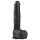 Easytoys - přísavkový velký dildo s varlaty (29,5 cm) - černý