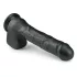 Easytoys - realistické dildo s přísavkou a varlaty - černé 29,5 cm