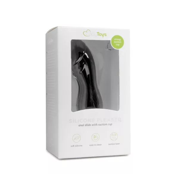 Easytoys - dildo s žaludem a přísavkou - černé