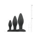 Easytoys Rocket - anální kolík sada - černá (3 díly)