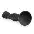 Easytoys Ribbed - anální dildo s přísavkou (14 cm) - černé