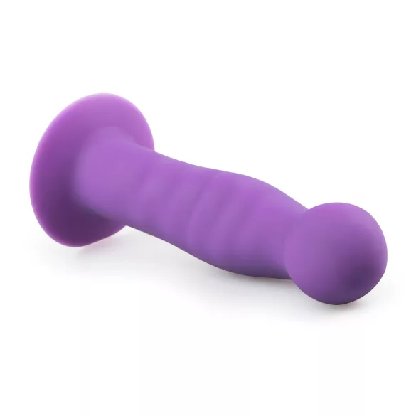 Easytoys - dildo s vlnitým povrchem a přísavkou - fialová