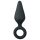 Easytoys Špičatý Plug - anální kolík s kroužkem - střední (černý)