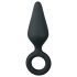 Easytoys Špičatý Plug - anální kolík s kroužkem - střední (černý)
