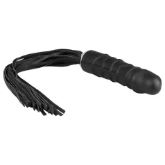 Easytoys - bič a silikonové dildo 2v1 - černý