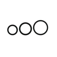   Easytoys - sada silikonových erekčních kroužků - 3 ks (černá)