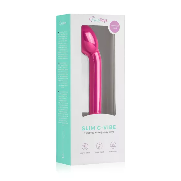 Easytoys - vibrátor na bod G - štíhlý tvar - růžový