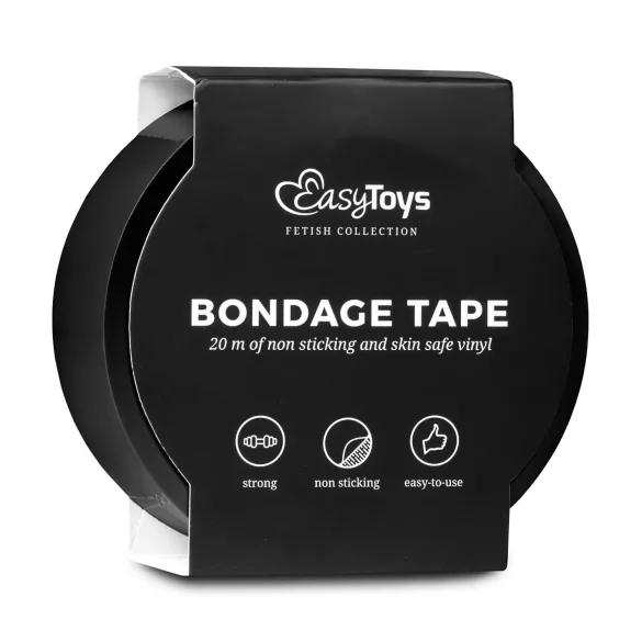 Easytoys - bondage páska - černá - 20 m