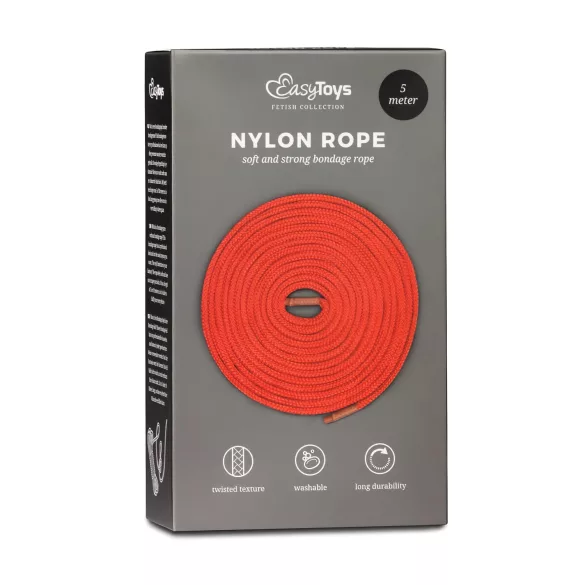 Easytoys Rope - bondážní lano (5 m, červené)