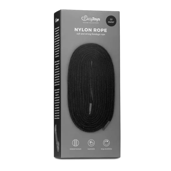 Easytoys Rope - bondage lano (10 m, černé)