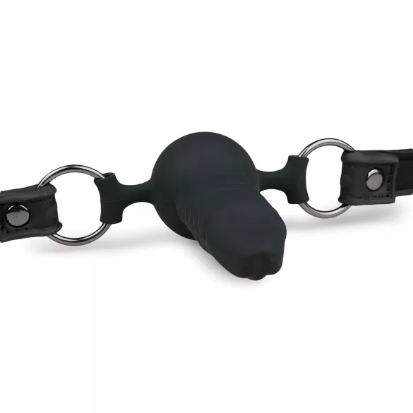 EasyToys - roubík s vnitřním dildem (černý)