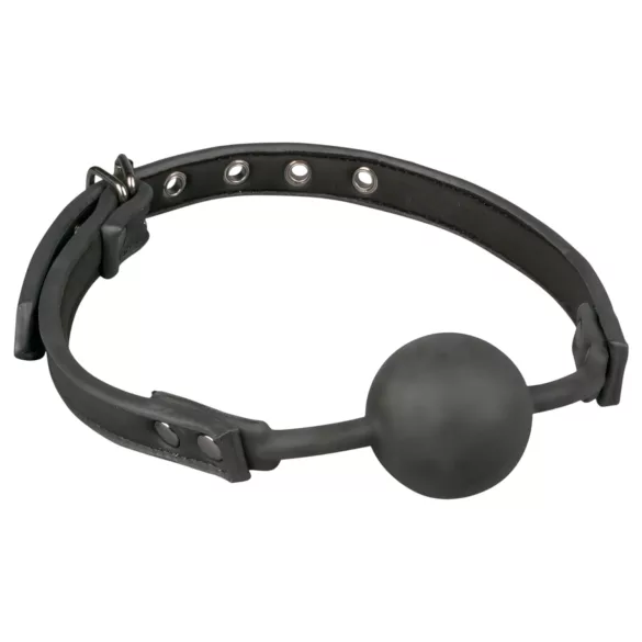 EasyToys - silikonový roubík s kuličkou (černý)