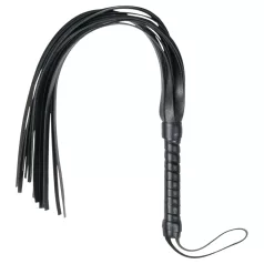 Easytoys - bič flogger - měkká umělá kůže - černý