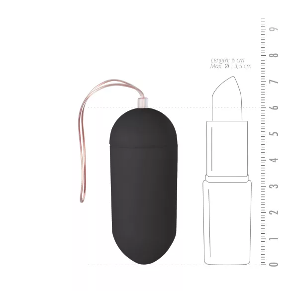 Easytoys - vibrační vajíčko s dálkovým ovládáním - černé