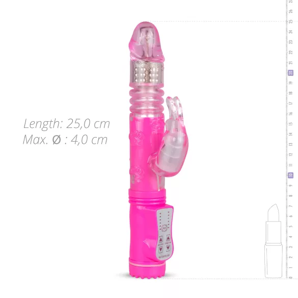 EasyToys Bunny - přirážecí vibrátor (růžový)