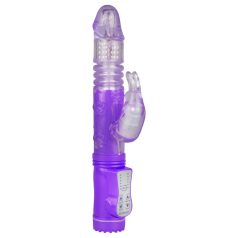   Easytoys Bunny - rotační a pohyblivý vibrátor - silikon - fialový